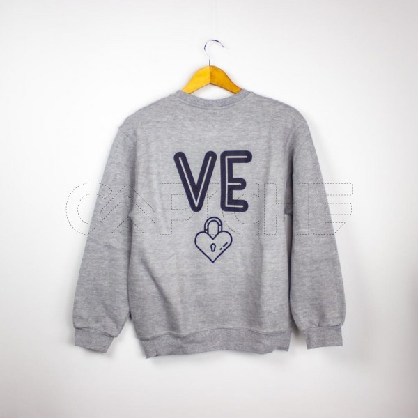 Estampa Impressa Sweater Cinza Claro S