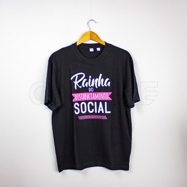 Estampa Impressa T-shirt Oversize S Preto