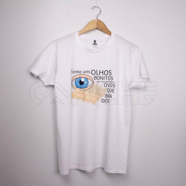 Estampa Impressa T-shirt Unissex M Branca