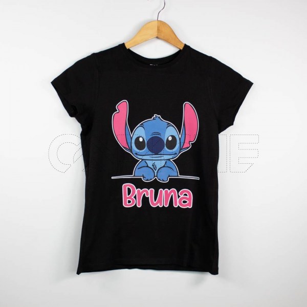 Estampa Impressa T-shirt cintada Preto S