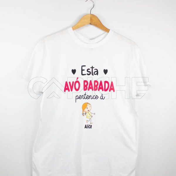 Estampa Impressa T-shirt Unissexo L Branca Alice