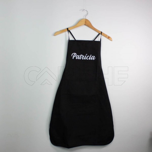 Estampa Impressa Avental Preto Patricia