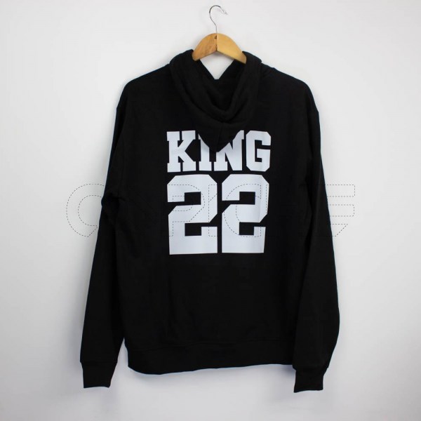 Estampa Impressa Sweater c/capuz Preta L