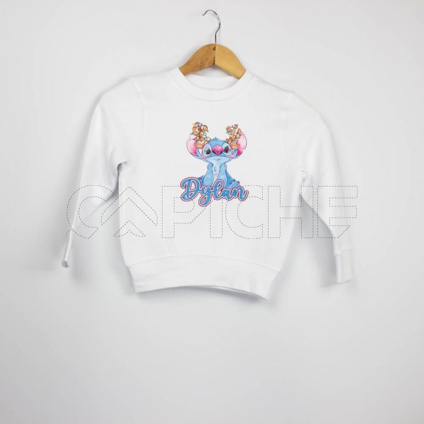 Estampa Impressa Sweater Criança 3/4 Branca Dylan
