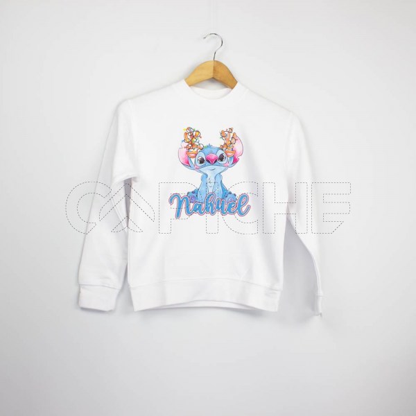 Estampa Impressa Sweater Criança 9/10 anos Branca Nahuel