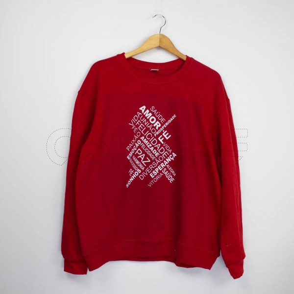 Estampa Impressa Sweater Vermelha
