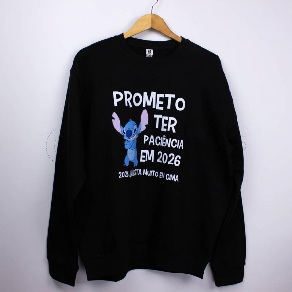 Estampa Impressa Sweater Preta XL