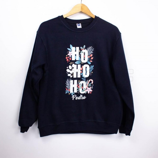Estampa Impressa Sweater Azul Escuro M Pedro