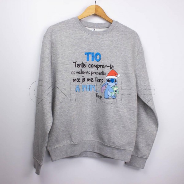 Estampa Impressa Sweater Cinza Claro M Tiago