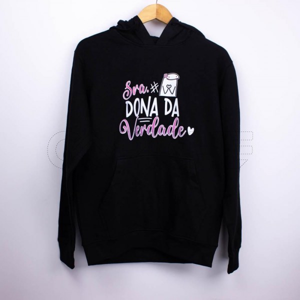 Estampa Impressa Sweater Com capuz Preto M