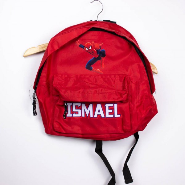 Estampa Impressa Mochila Escolar Vermelha Ismael