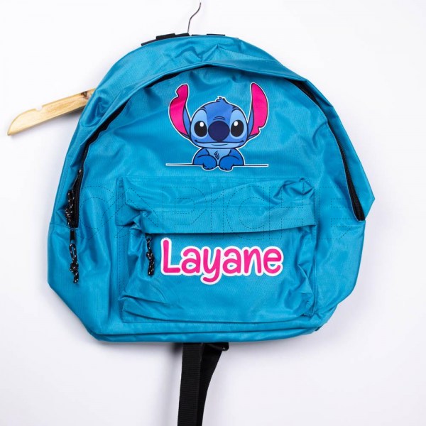Estampa Impressa Mochila Escolar Azul Turquesa Layane