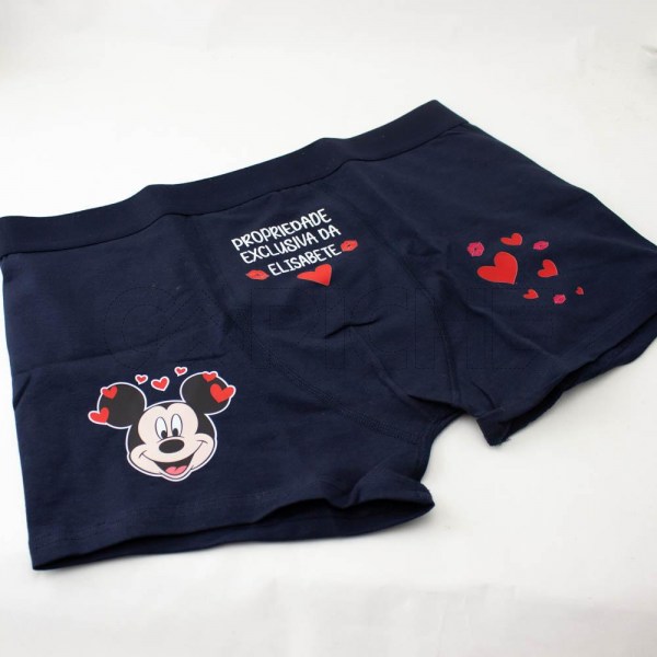 Estampa Impressa Boxer L-XL Azul Marinho Elisabete