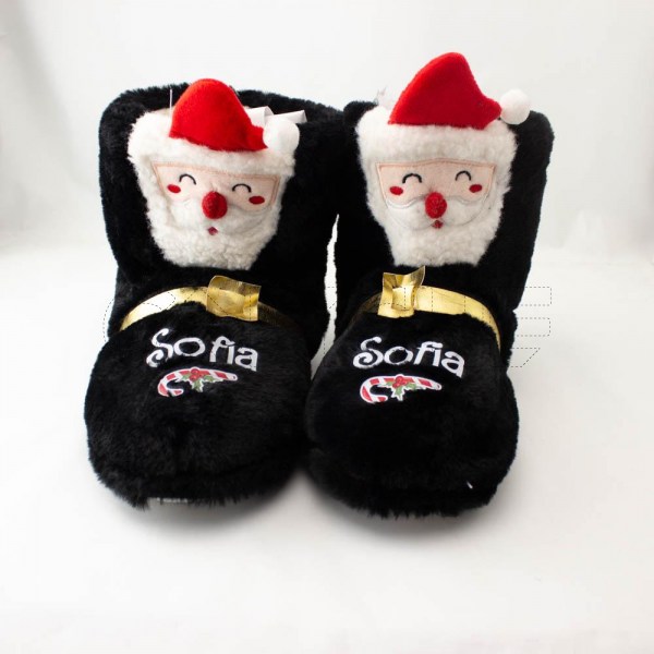 Estampa Impressa Pantufa Preta 36-38 Sofia