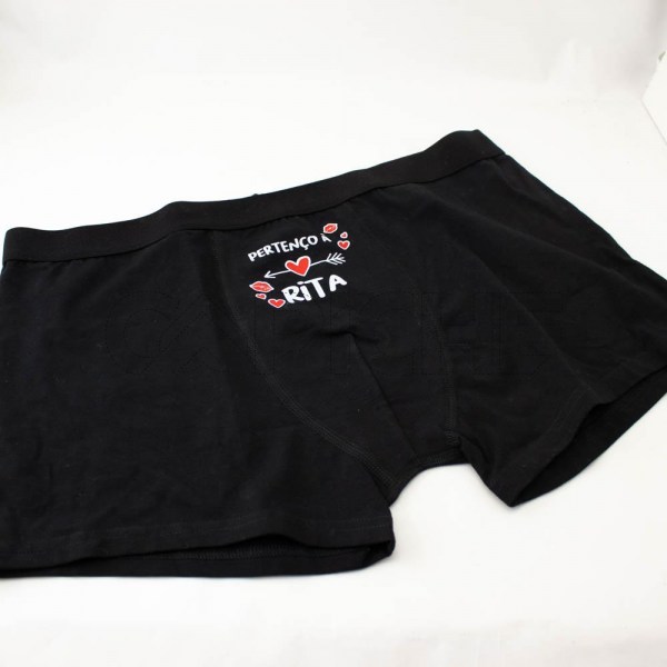 Estampa Impressa Boxer L-XL Preto Rita