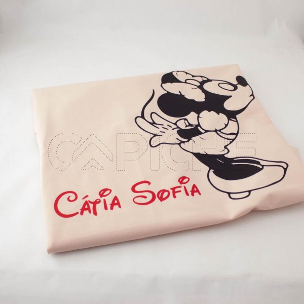 Estampa Impressa Fronha Rosa Cátia Sofia
