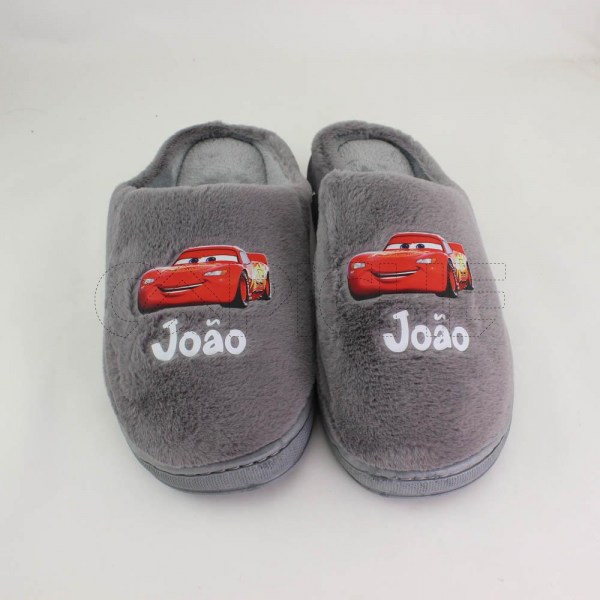 Estampa Impressa Chinelo Pelucia Cinza 42-43 João