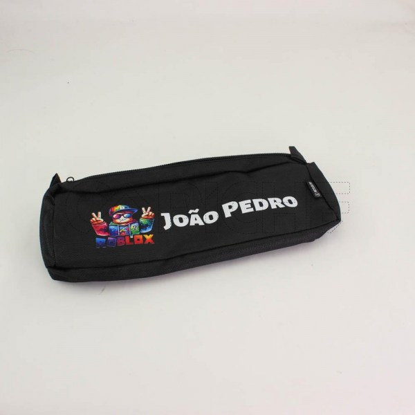 Estampa Impressa Estojo Simples Preto João Pedro