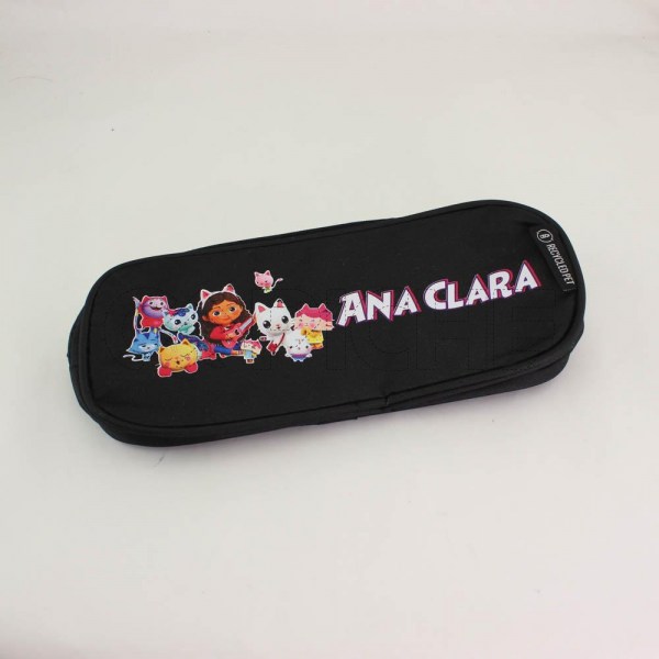 Estampa Impressa Estojo Duplo Preto Ana Clara
