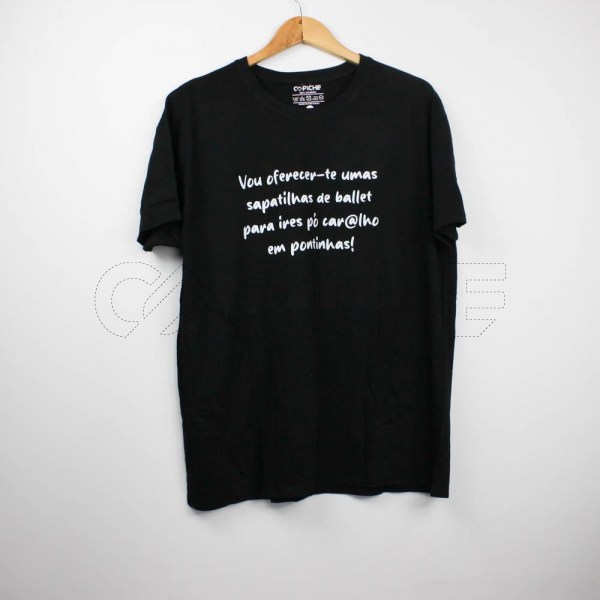 Estampa Impressa T-shirt Preta XXL