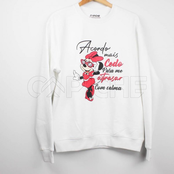 Estampa Impressa Sweater Branca L