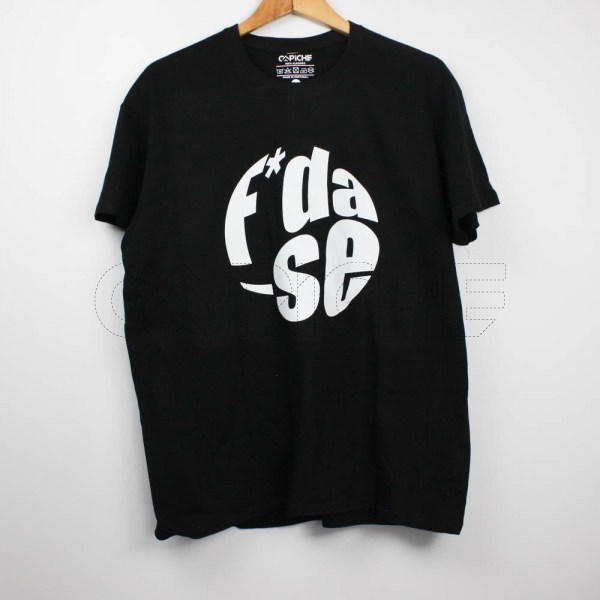 Estampa Impressa F*da-se Tshirt preto XL