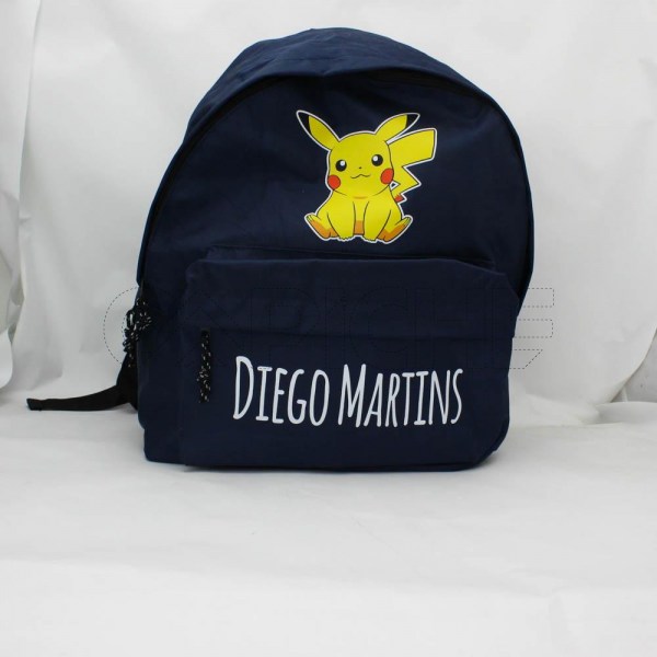Estampa Impressa Mochila Escolar Azul Escuro Diego Martins