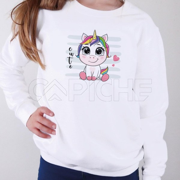 Sweatshirt Criança Cute Unicórnio