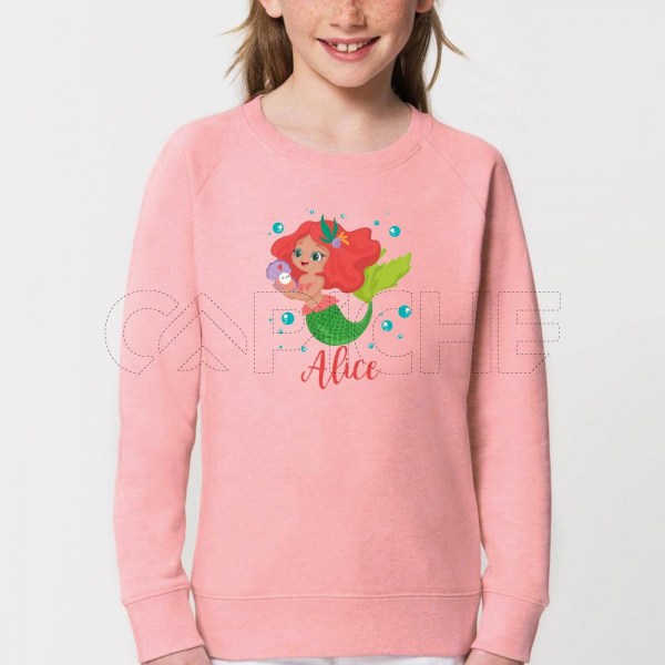 Sweatshirt Criança Sereia com Nome
