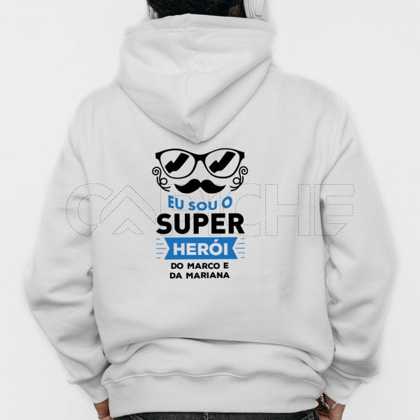 Sweater com Capuz Homem Super Herói