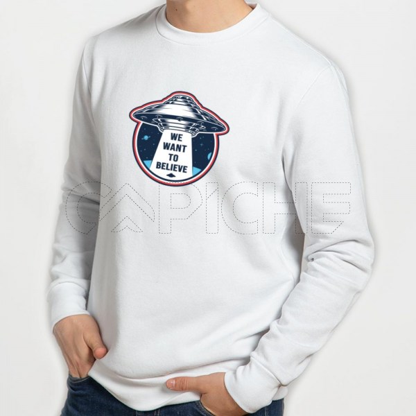 Sweatshirt Homem Want to Believe