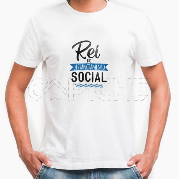 Tshirt Homem Rei Distanciamento Social