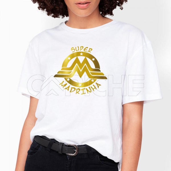 Tshirt Senhora Super Madrinha Gold