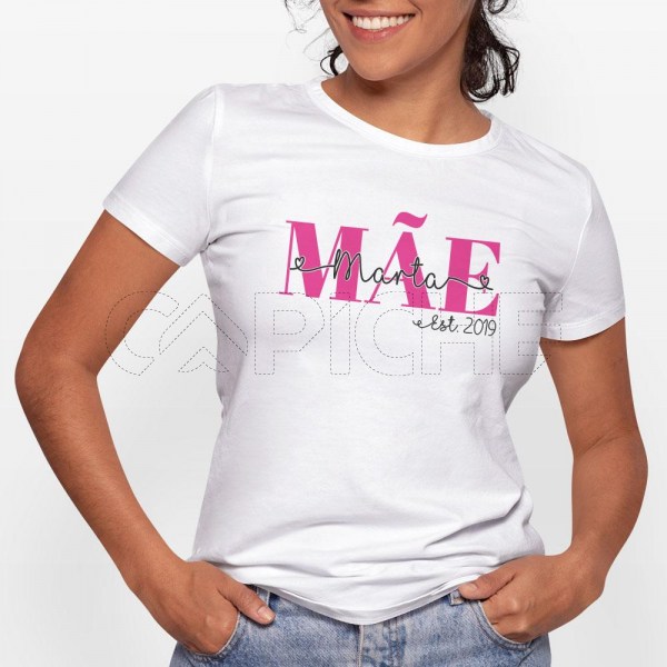 Tshirt Mãe com Nome Personalizável