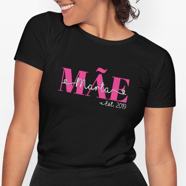 Tshirt Mãe com Nome Personalizável