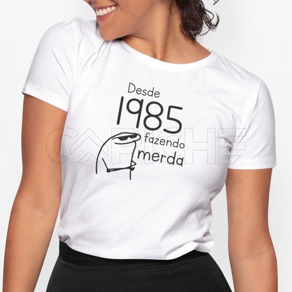 Tshirt Senhora Fazendo M*rda Personalizável Flork