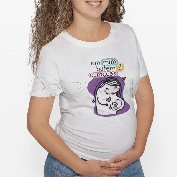 Tshirt Batem 2 Corações Flork