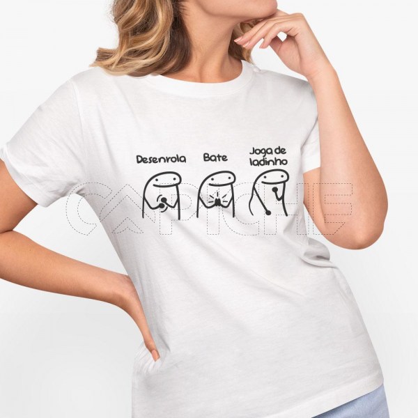 Tshirt Senhora Desenrola Bate Joga de Ladinho Flork