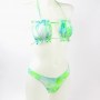 Conjunto bikini Tie Dye Cortina Verde