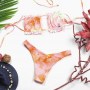 Conjunto bikini Tie Dye Cortina Laranja