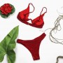 Conjunto bikini Babado Vermelho