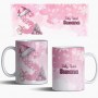Caneca Natal Rosa com nome