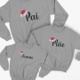Sweater sem Capuz Gorro Pai Natal Personalizável