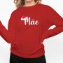Sweater sem Capuz Gorro Pai Natal Personalizável
