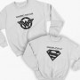Sweater Casal Wonder Woman & Super Man